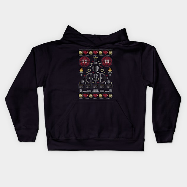 D-20 Ugly Sweater Kids Hoodie by jrberger